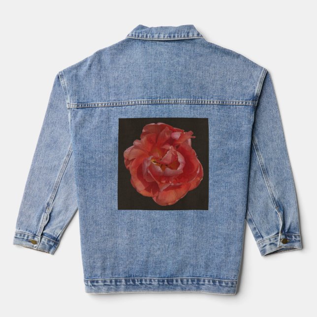 red blossom  denim jacket (Back)