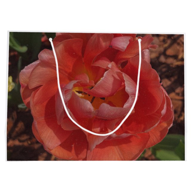 red blossom  large gift bag (Back)