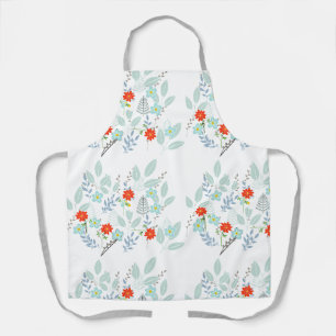 Red Blossom + Leaves  Apron