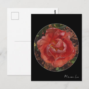 red blossom postcard