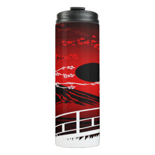 Red Blossom Thermal Tumbler