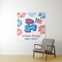 Red & Blue 4th of July Fireworks Reunion BBQ Party
