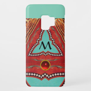 RED BLUE ABSTRACT GEOMETRIC TRIANGLE MONOGRAM Case-Mate SAMSUNG GALAXY S9 CASE