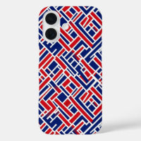 Red Blue Abstract Pattern