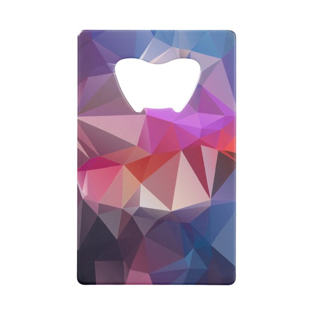 Red Blue Abstract Pyramid Art (Front)