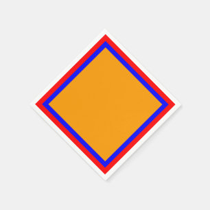 Red Blue and Orange Paper Napkins