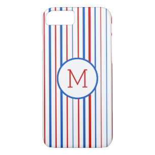 Red  Blue and White American Stripes iPhone 8/7 Case
