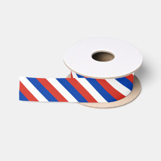 Red, blue and white colour ribbon satin ribbon