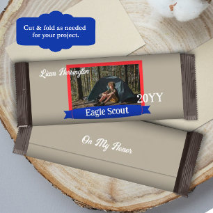 Red, Blue, Beige Eagle Scout Candy Bar Wrapper