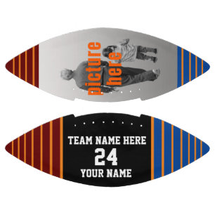 Red Blue Black Name Number Team Photo Football