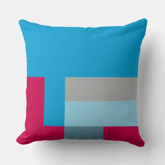 Red & Blue Blocks Cushion (Front)