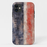 Red & Blue Brushstroke Abstract iPhone 11 Case