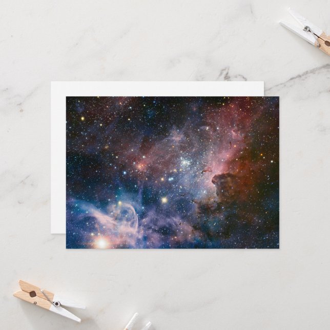 Red & Blue Carina Nebula Hubble Telescope (Front/Back In Situ)