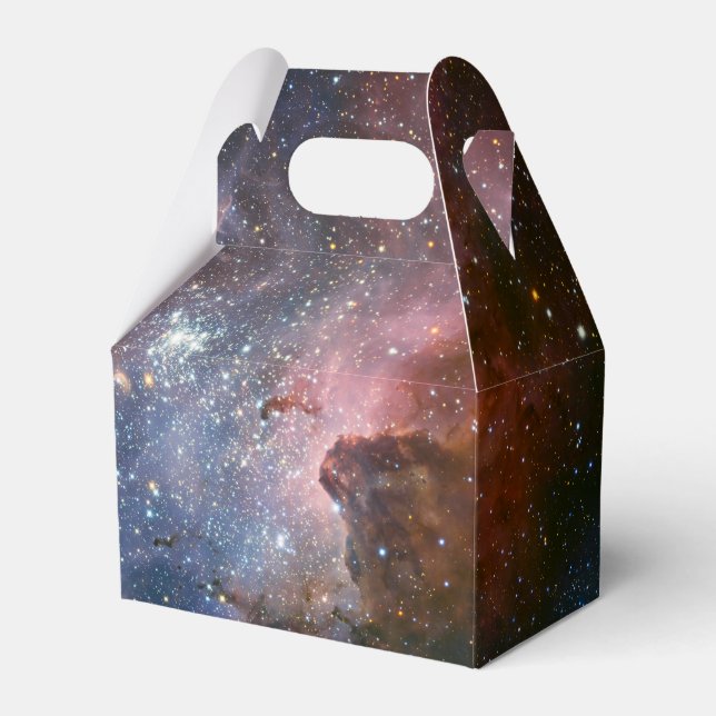 Red & Blue Carina Nebula Hubble Telescope Favour Box (Front Side)
