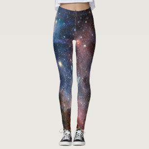 Red & Blue Carina Nebula Hubble Telescope Leggings