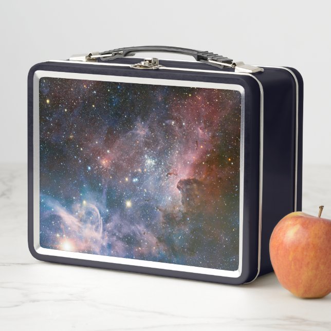 Red & Blue Carina Nebula Hubble Telescope Metal Lunch Box (In Situ)