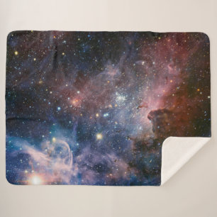 Red & Blue Carina Nebula Hubble Telescope Sherpa Blanket