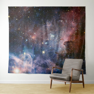 Red & Blue Carina Nebula Hubble Telescope Tapestry