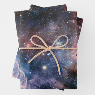 Red & Blue Carina Nebula Hubble Telescope Wrapping Paper Sheet