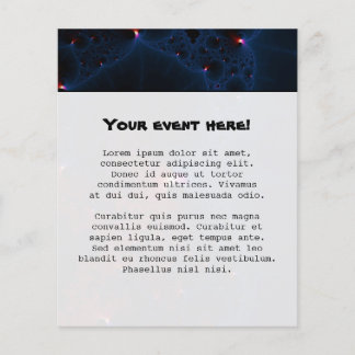 Red Blue Cells Fractal Art Flyer