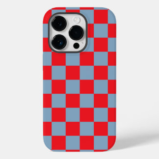 Red Blue Chequered Gingham Pattern Case-Mate iPhone 14 Pro Case