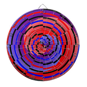 Red & Blue Counter Spiral by Kenneth Yoncich Dartboard