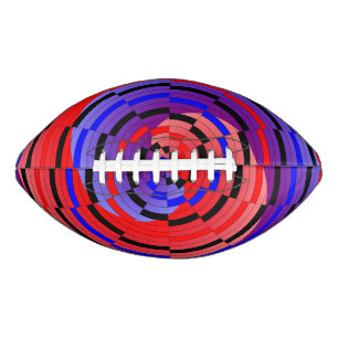 Red & Blue Counter Spiral by Kenneth Yoncich Football