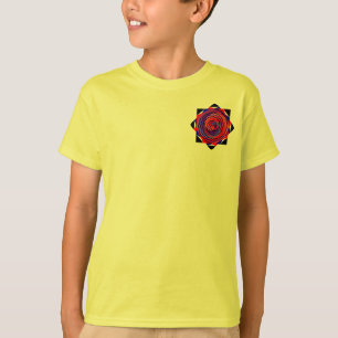 Red & Blue Counter Spiral by Kenneth Yoncich T-Shirt