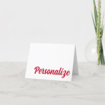 RED, BLUE Dallas, TX Personalised Note Card