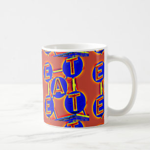red/blue eat mug