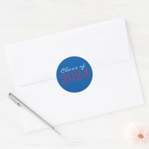 Red & Blue Envelope Seal Stickers