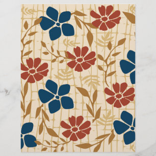 Red & Blue Floral  pattern :