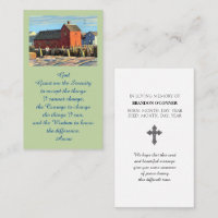 Red Blue Green Orange Fish Shack Prayer Card