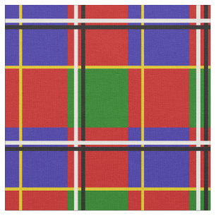 Red Blue Green Tartan Check Fabric
