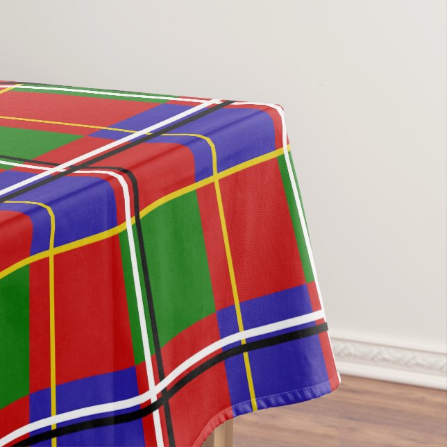 Red Blue Green Tartan Check   Tablecloth (In Situ)
