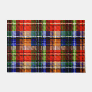 Red Blue Green Yellow Plaid Tartan Design Doormat