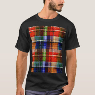 Red Blue Green Yellow Plaid Tartan Design T-Shirt