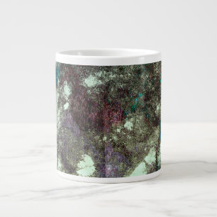 Red blue grey abstract grunge graphic design art large coffee mug
