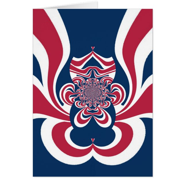 Red Blue Kaleidoscope Art Print (Front)