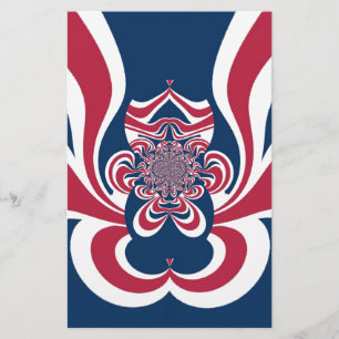 Red Blue Kaleidoscope Art Print