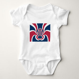 Red Blue Kaleidoscope Art Print Baby Bodysuit