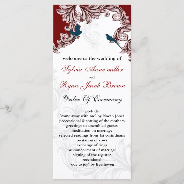 red, blue lovebirds programs (Front)