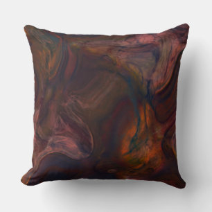 red, blue, orange and Purple Marble abstract Cushion