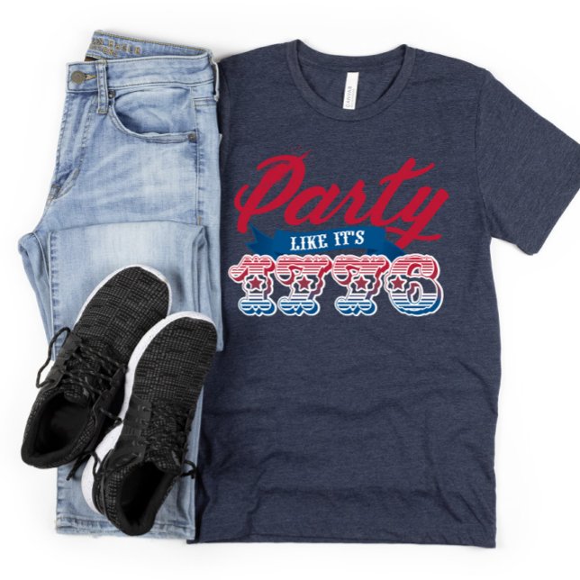 Red Blue Party Like It's 1776 4th of July T-Shirt (Creator Uploaded)