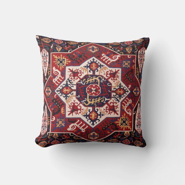 Red & Blue Persian Design Cushion (Front)
