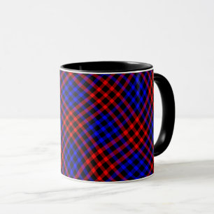 Red Blue Plaid Chequered Seamless Pattern Mug