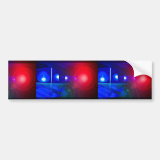 red & blue police lights bumper sticker