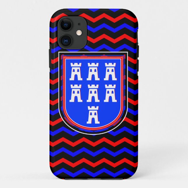 Red Blue Saxonian Sign Case-Mate iPhone Case (Back)
