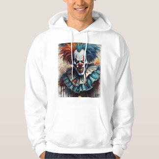 Red & Blue Scary Halloween Circus Clown Hoodie