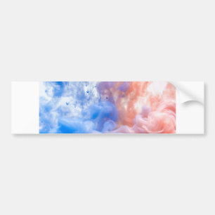red blue smoke bumper sticker